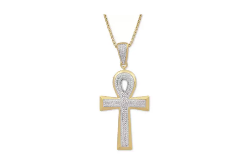 Ankh pendant with diamonds